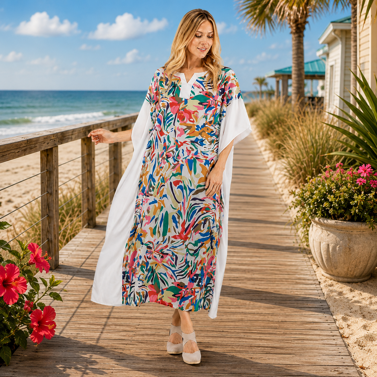 Miss Lavish London Caftan Dresses - Elegant Beach and Home Wear